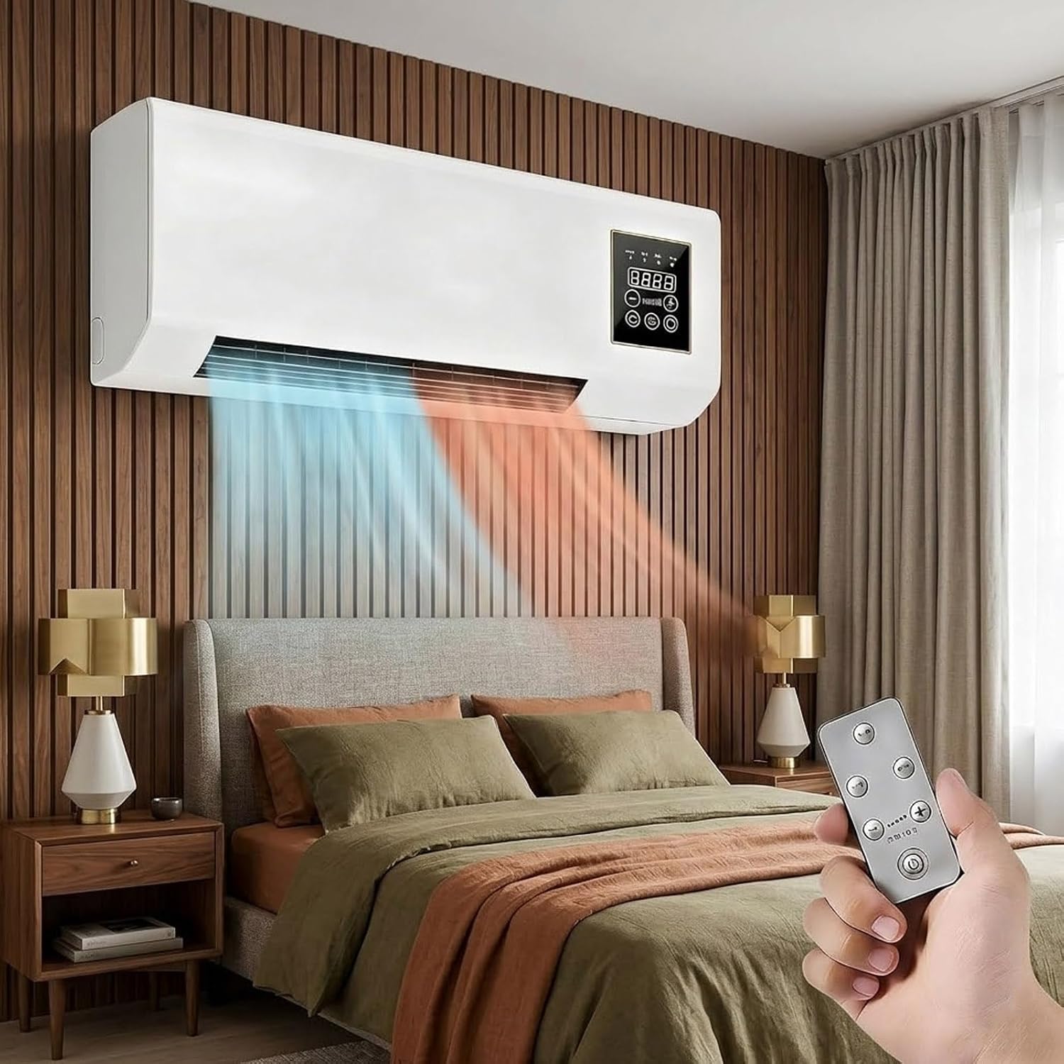 Smart Garden Offices - Wall Mounted Air Conditioner Fan, 2-in-1