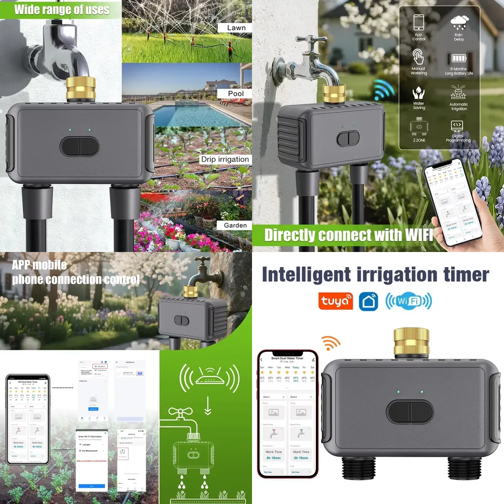 Smart Garden Irrigation System - WAP01 WiFi APP Control Dual Hose