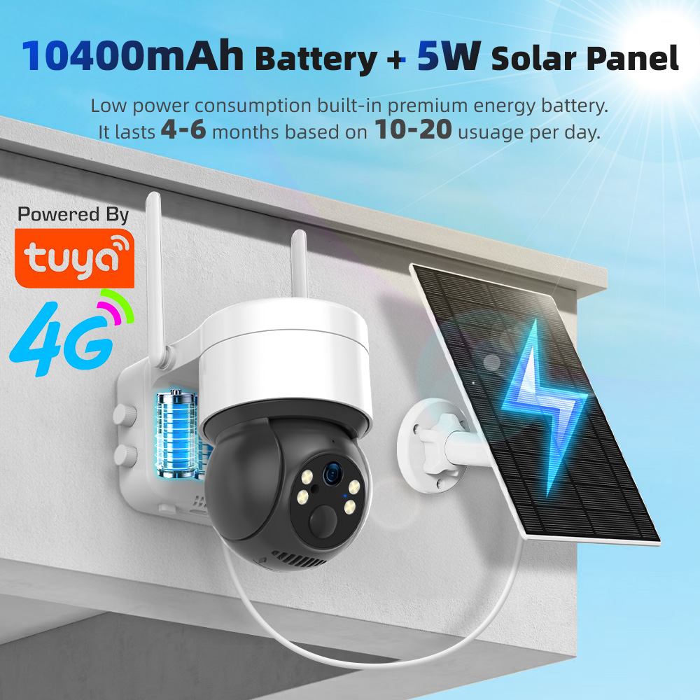 Smart Garden Arduino - Tuya SmartLife 4G 3MP IP65 Waterproof