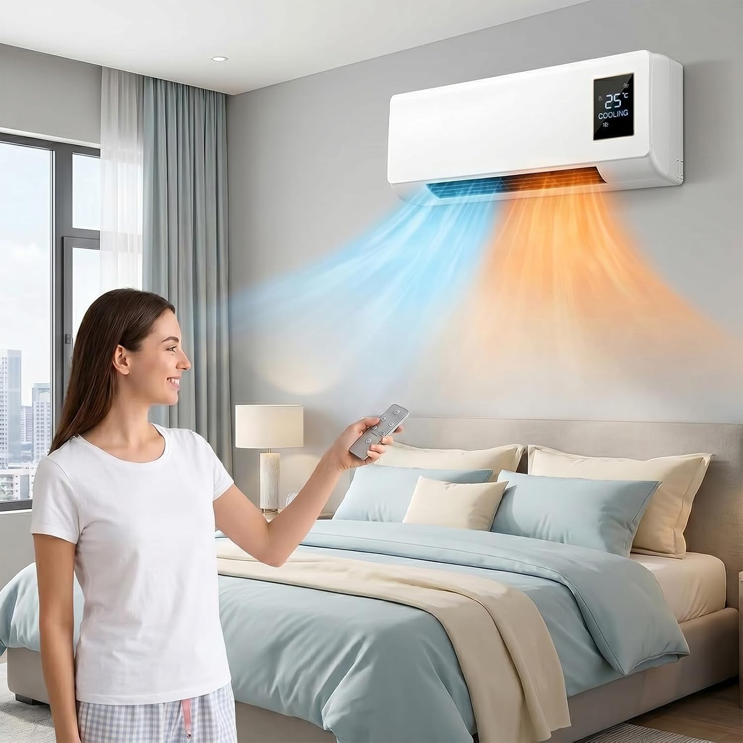 Smart Garden Offices - Portable Wall Mounted Air Conditioner Fan,