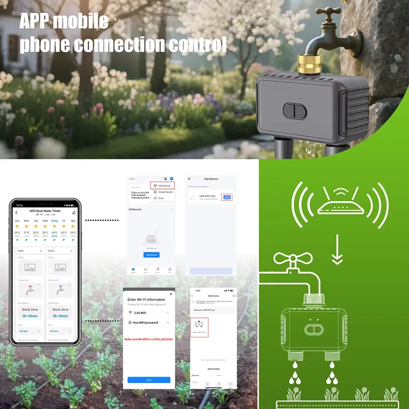 WAP01 WiFi APP Control Dual Ho - огляд і ціна Smart Garden Irrigation System