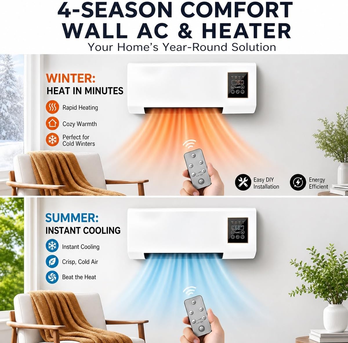 Portable Wall Mounted Air Cond - огляд і ціна Smart Garden Offices